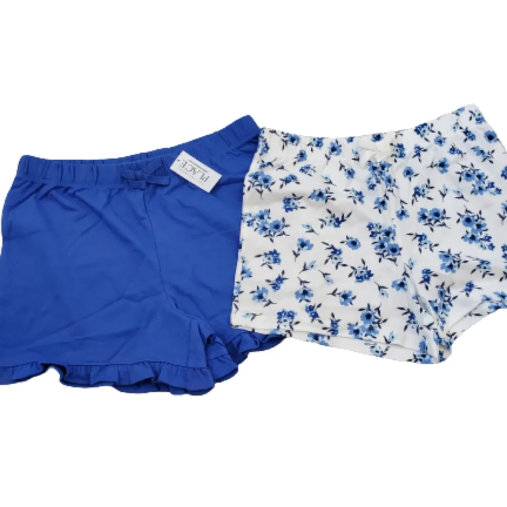 The children's place girls shorts bundle, 14, white/ blue